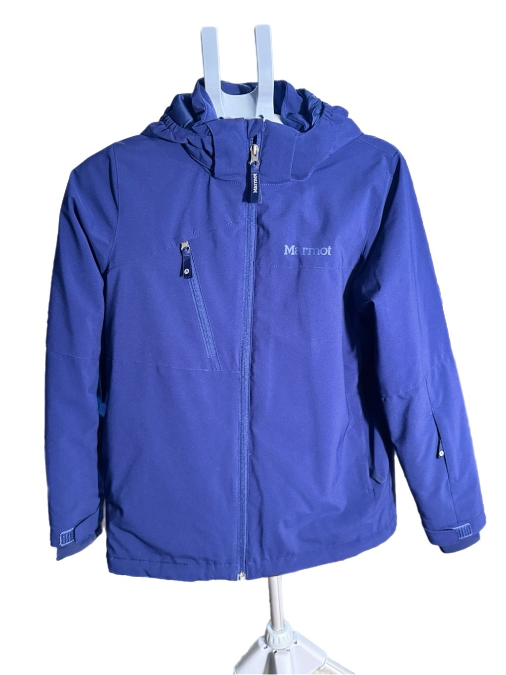 Marmot Kids' Waterproof Hooded Jacket — Blue